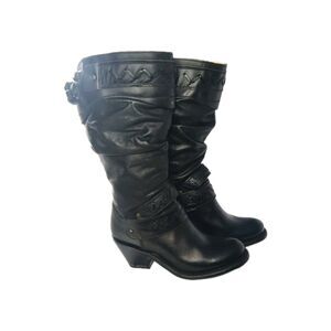 Rudel Western Boots Women's Size 6.5 E Black Leather